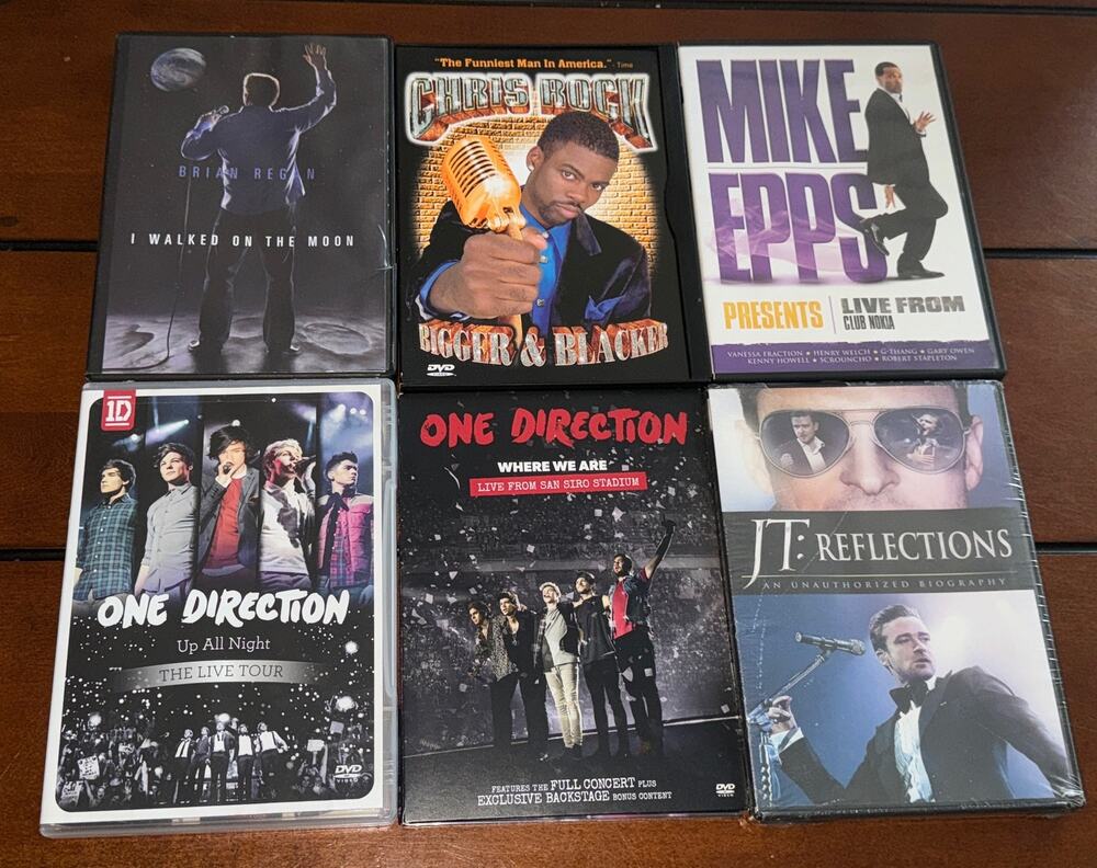 DVD Lot Brian Regan Moon Chris Rock Mike Epps Justin Timberlake JT One Direction